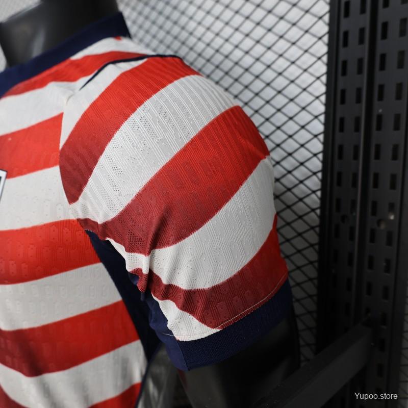 Maillot domicile USA 2026 rayé rouge et blanc