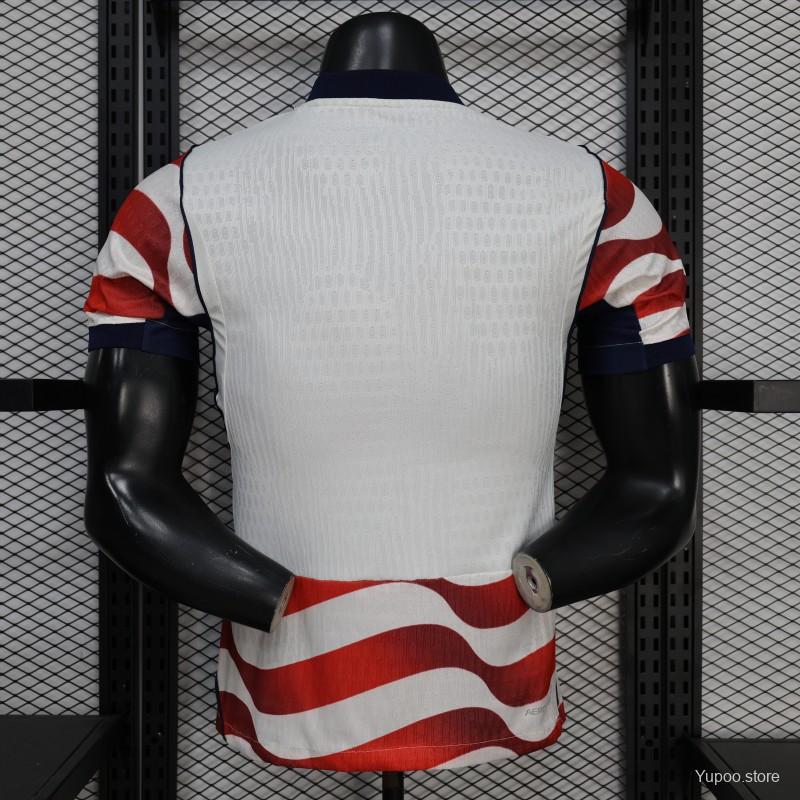 Maillot domicile USA 2026 rayé rouge et blanc