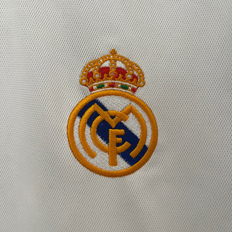 Maillot rétro domicile manches longues Real Madrid 00-01