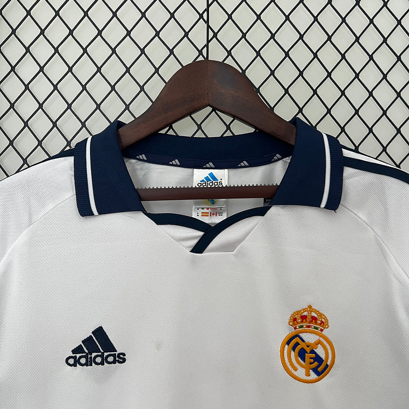 Maillot rétro domicile manches longues Real Madrid 00-01