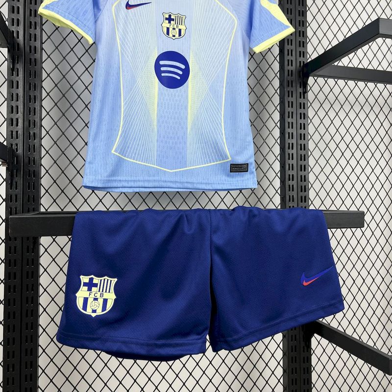 Maillot enfant bleu édition spéciale Barcelone 25-26
