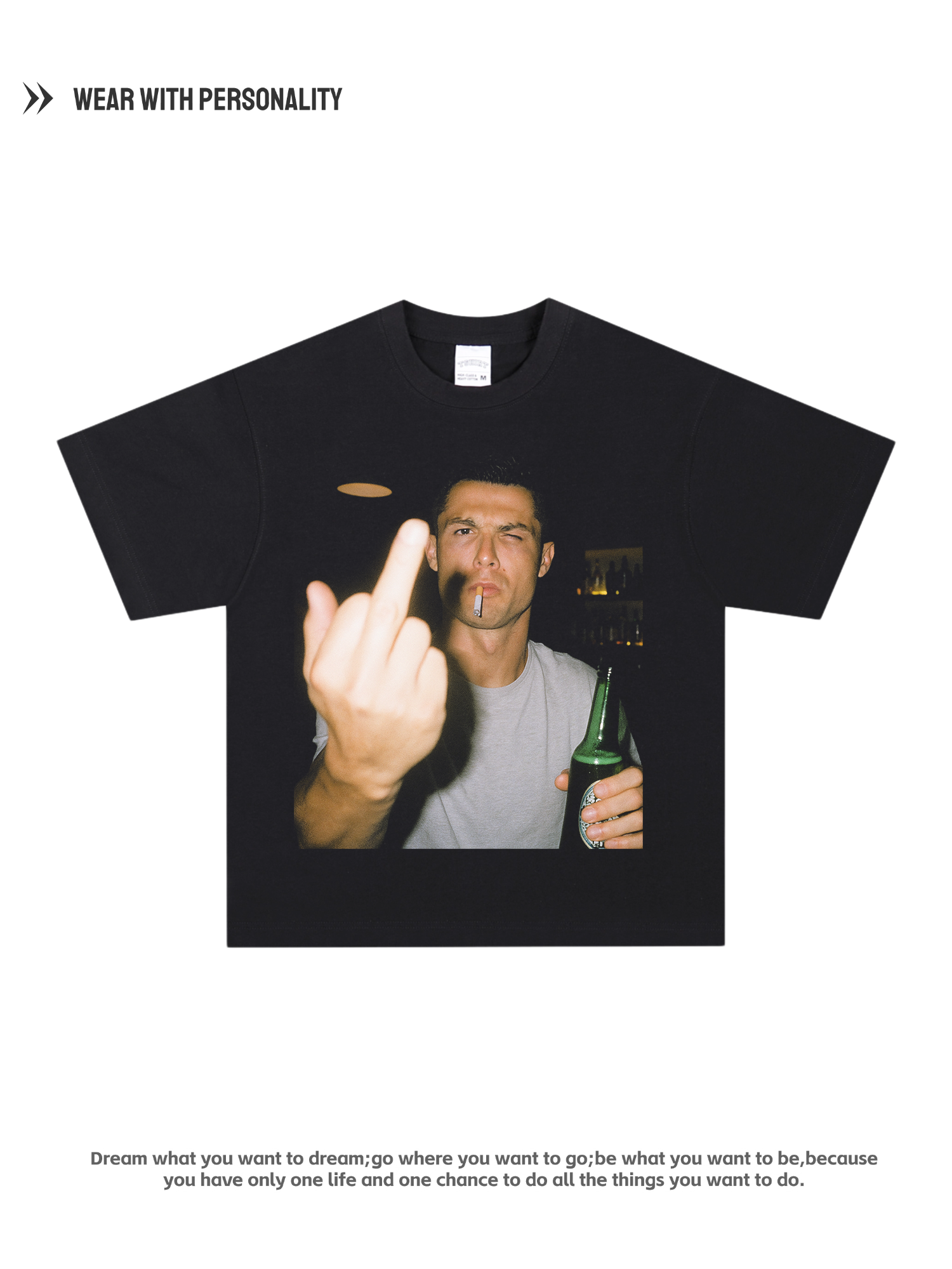 CR7 "No Apologies" Oversized Tee
