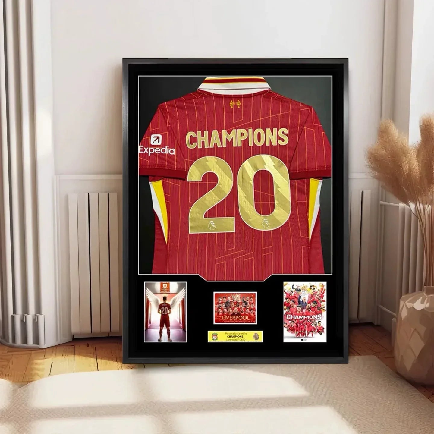 Liverpool Champions League Framed Jersey