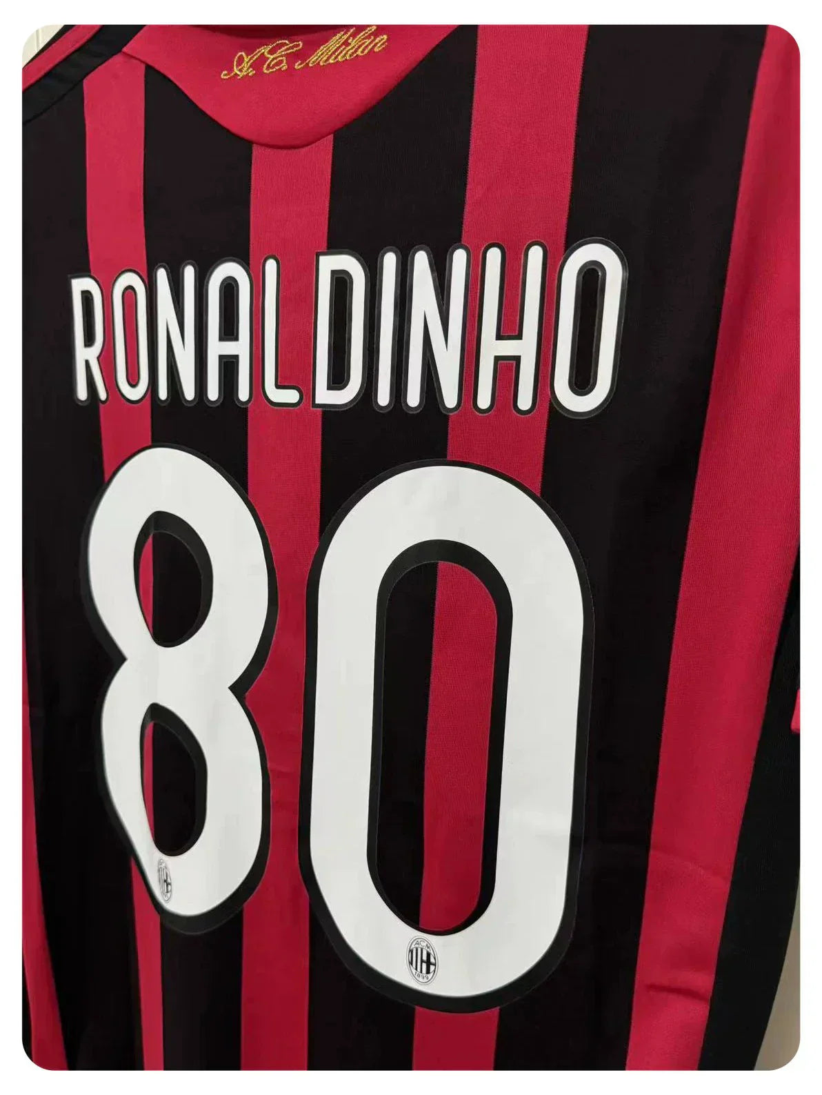 Maillot Signé Ronaldinho AC Milan 09-10