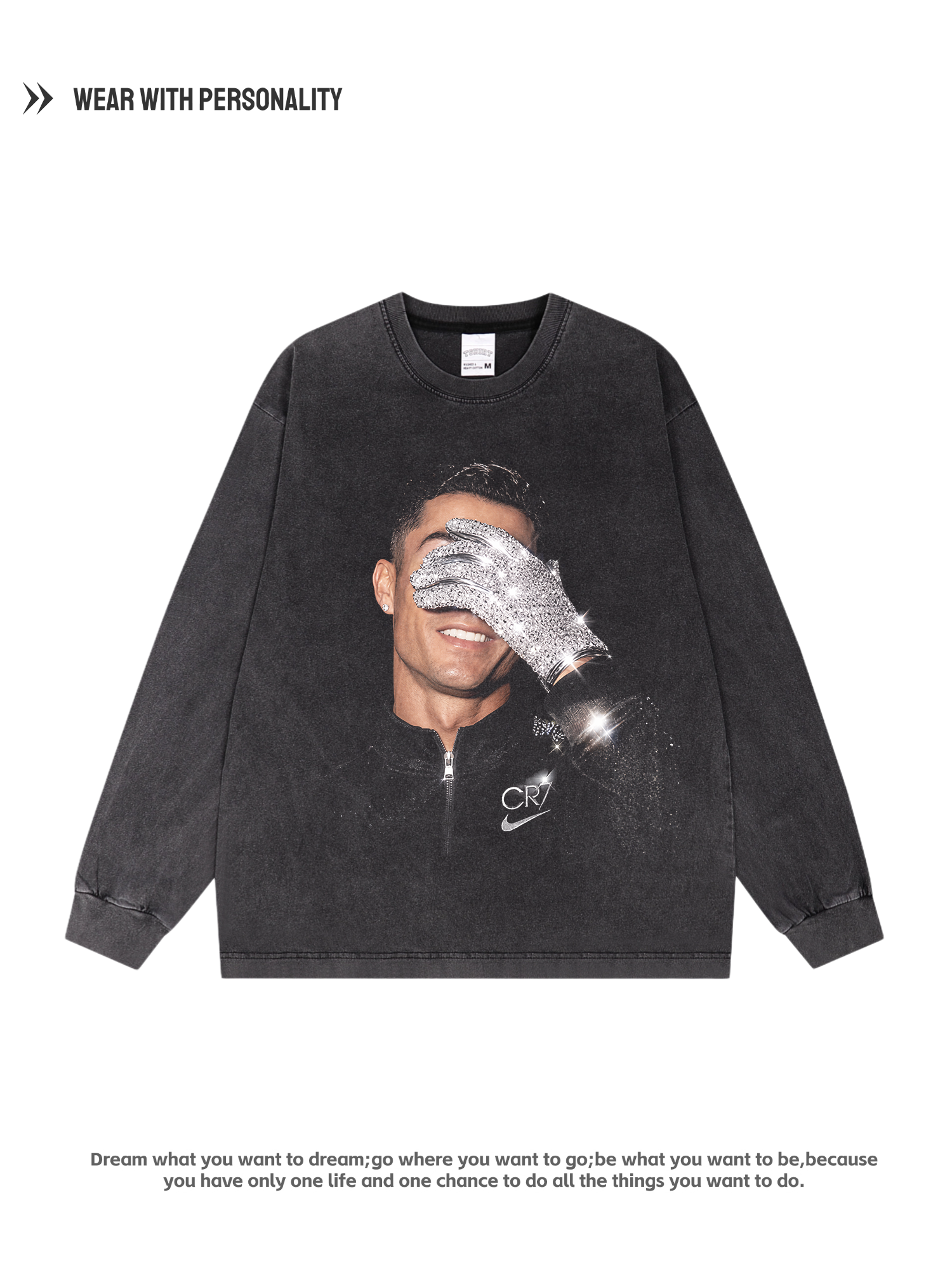 CR7 Diamond Glove Oversized Tee