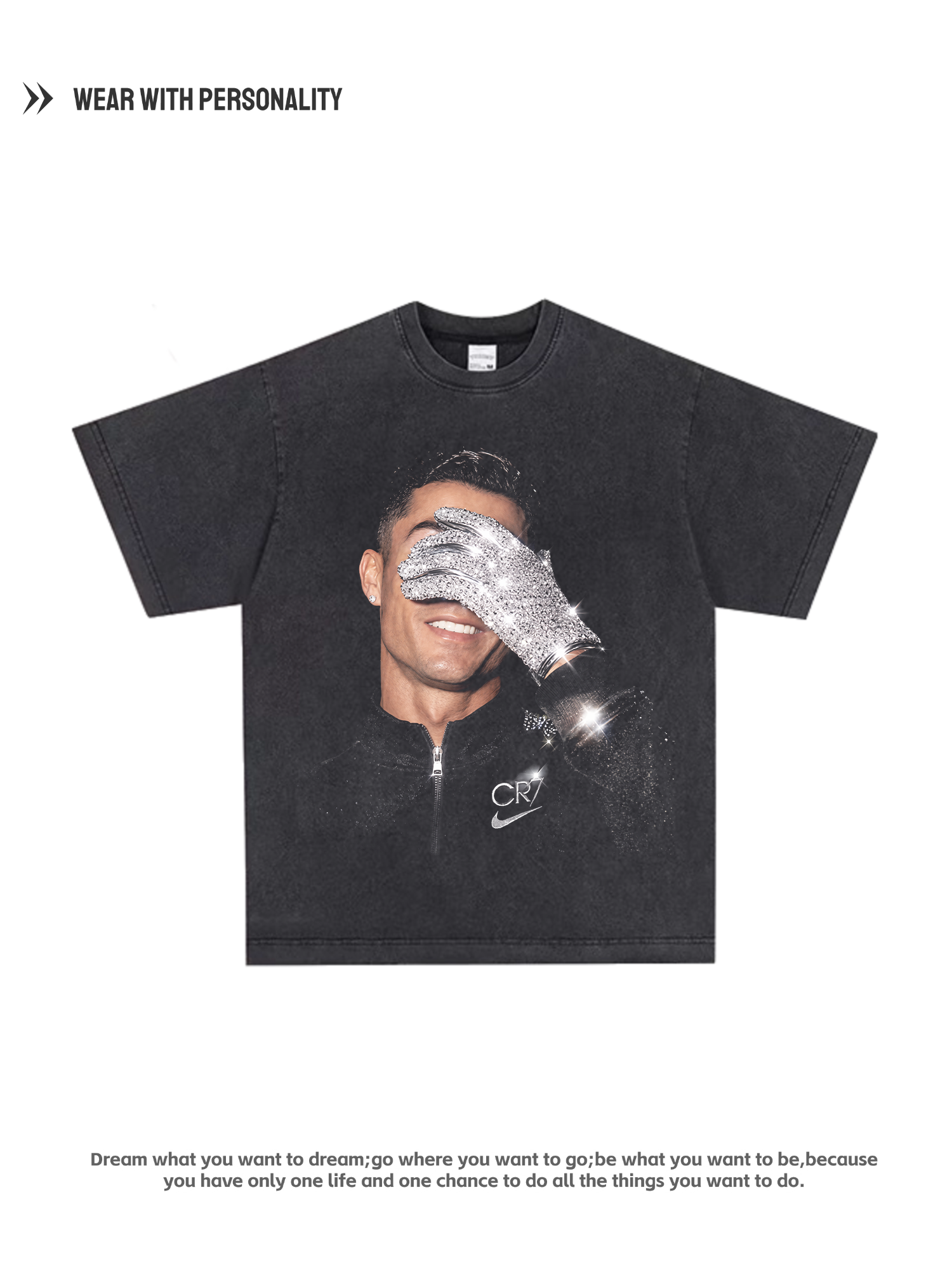CR7 Diamond Glove Oversized Tee