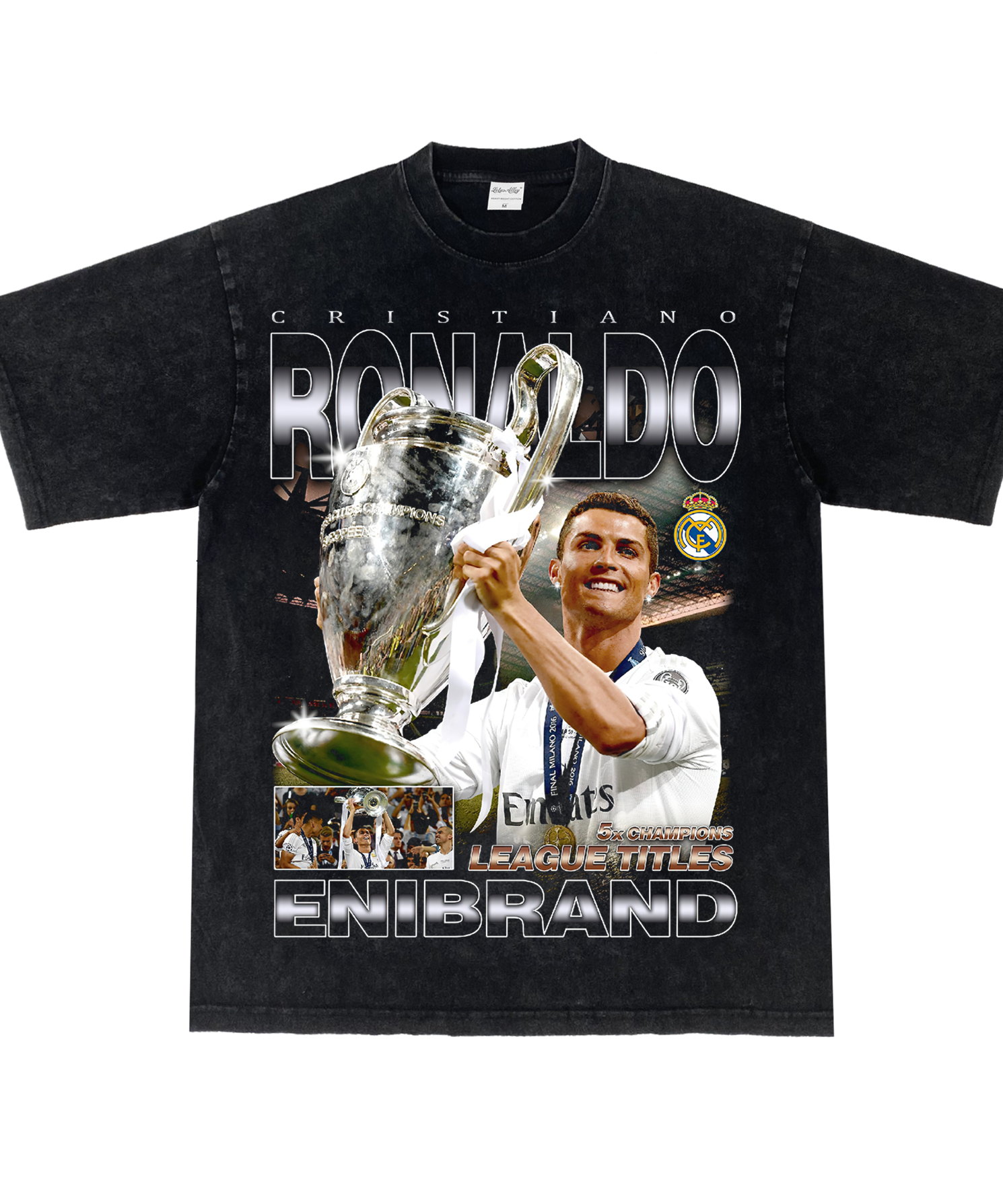 CR7 „König von Europa“ Washed T-Shirt