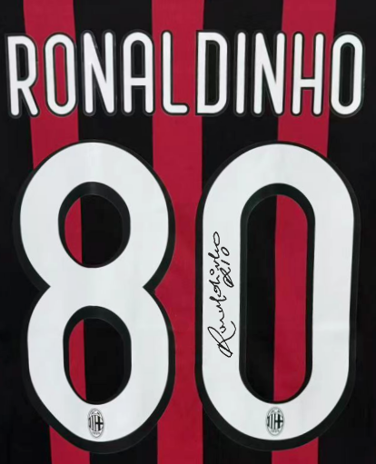 Maillot Signé Ronaldinho AC Milan 09-10