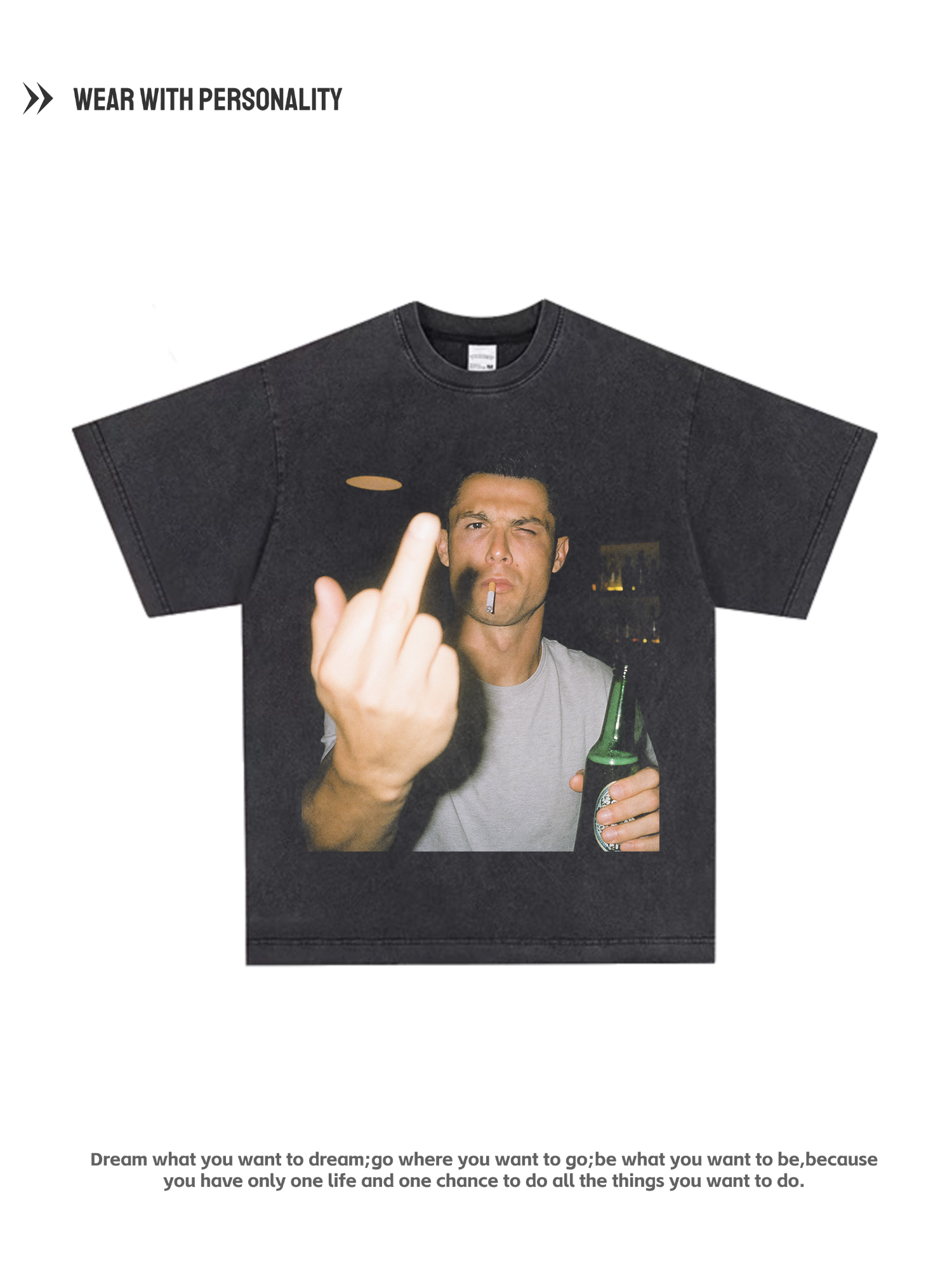 CR7 "No Apologies" Oversized Tee