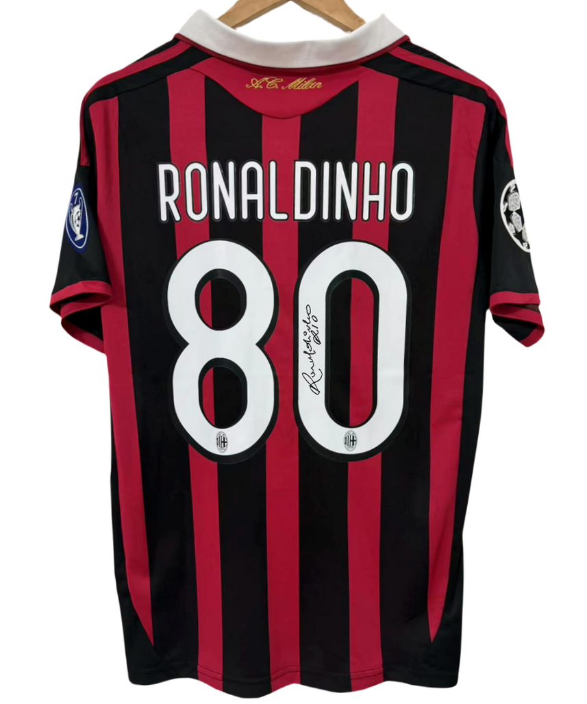 Maillot Signé Ronaldinho AC Milan 09-10