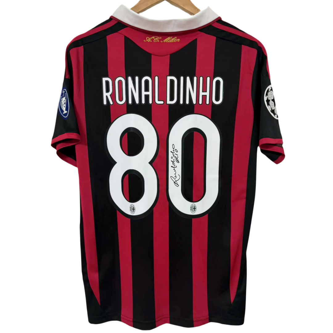Maillot Signé Ronaldinho AC Milan 09-10