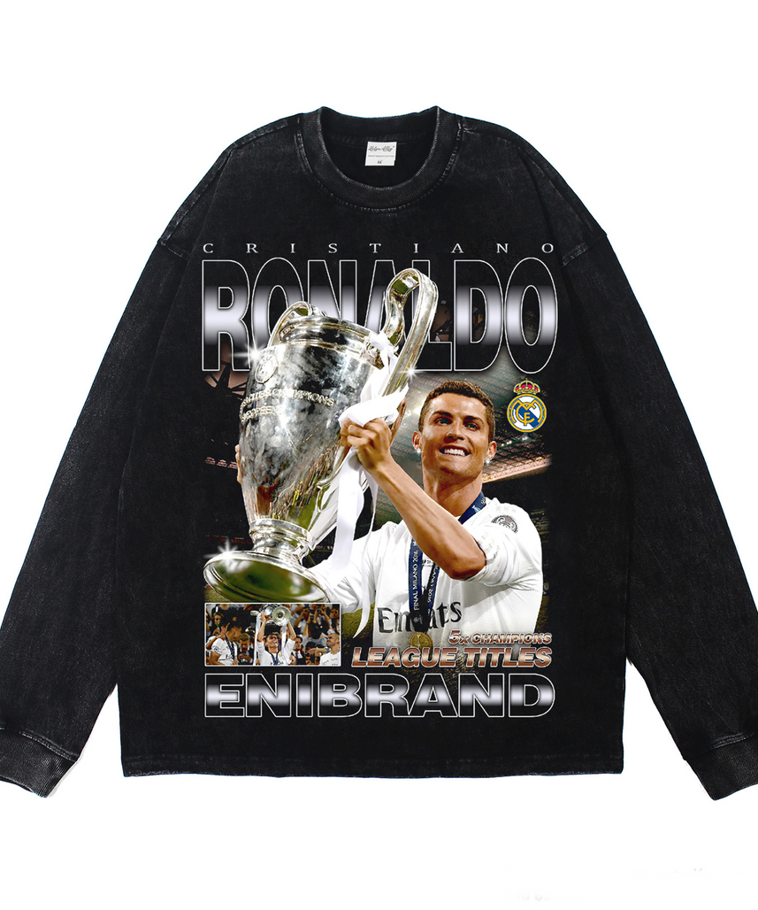 CR7 „König von Europa“ Washed T-Shirt