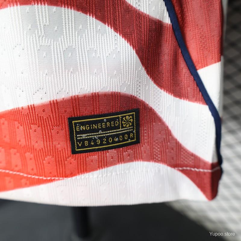 Maillot domicile USA 2026 rayé rouge et blanc