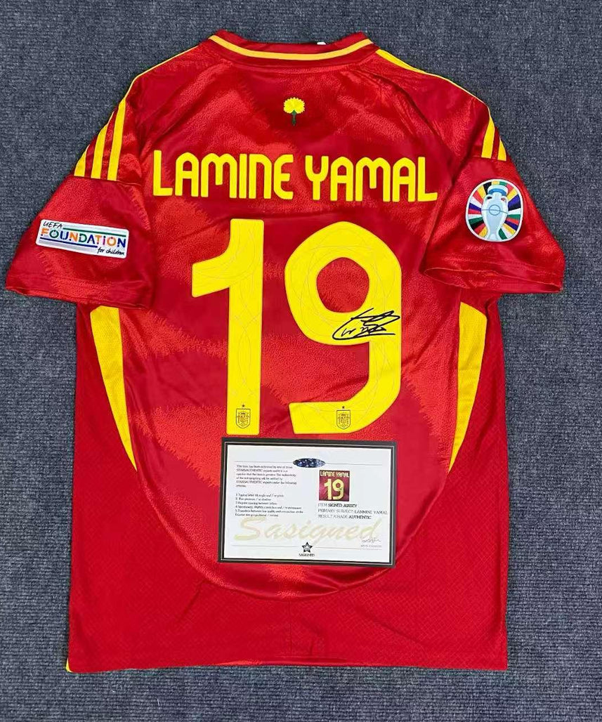 Maillot Signé Espagne « Lamine Yamal »